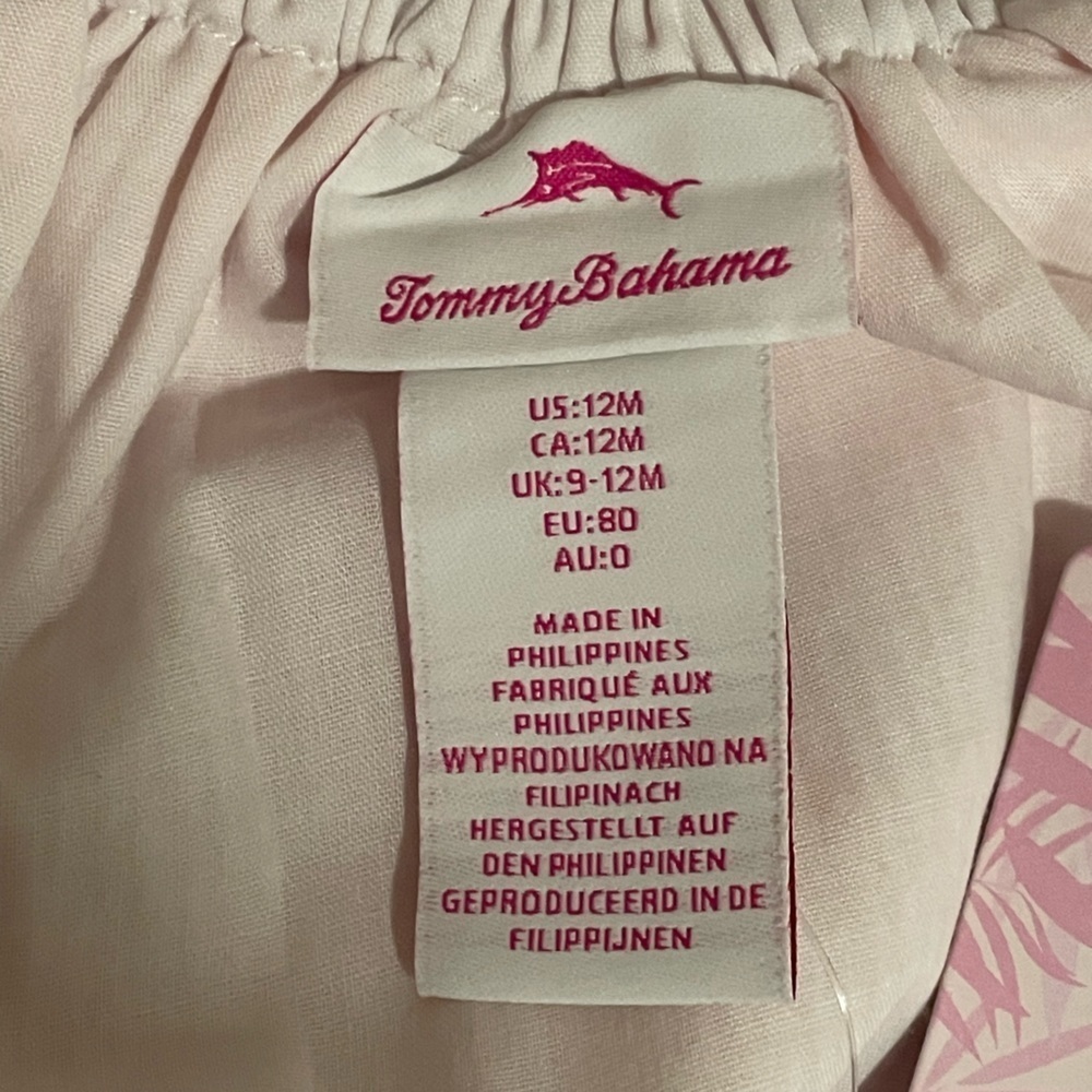 Tommy Bahama Pink Striped Baby Girl Dress - Picture 4 of 6
